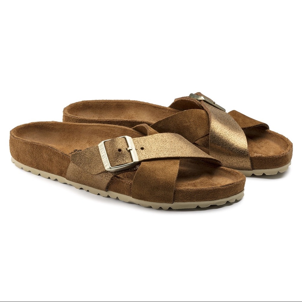 Birkenstock Siena Suede Leather Sandals Mink 42